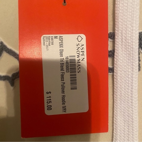 ASPENX Olsen Tri Blend Fleece Hoodie cream  (Ivory ) available brand new - Picture 2 of 7